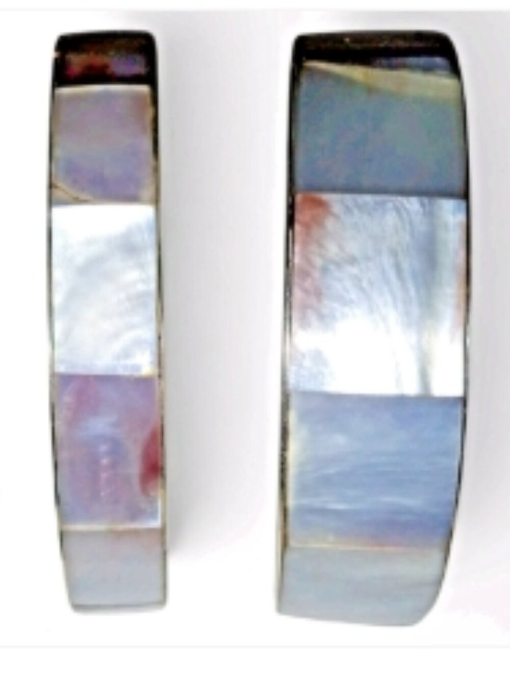 Vintage Purple MOP Abalone Bangle Bracelets Lot of 2